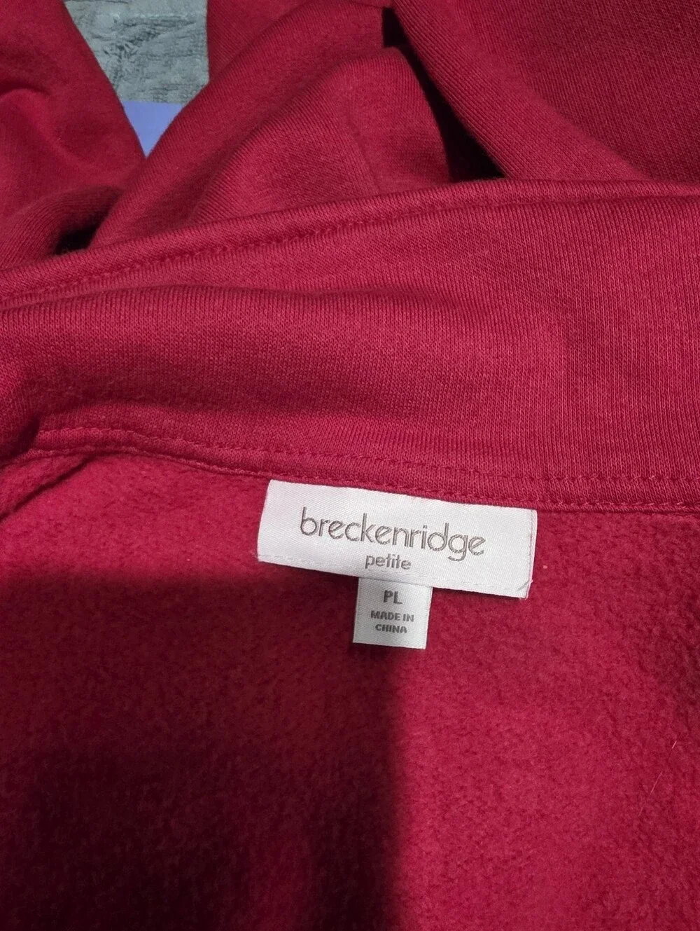 Vintage Breckenridge Christmas Snowmen Fleece Jacket Red Zip Size Petite Large